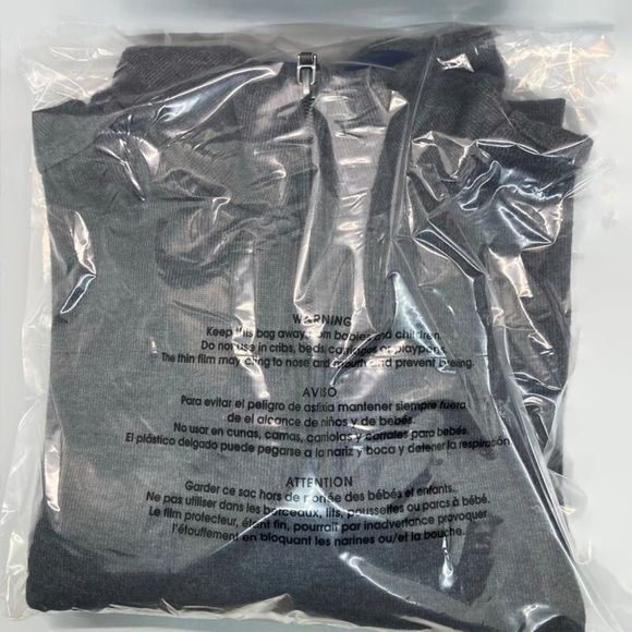 Club Room Men's Dark Gray 1/4 Zip Sweatshirt - Picture 6 of 6